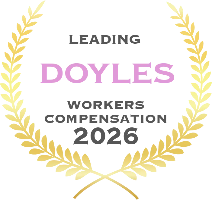 Doyle's Guide 2026 Workers Compensation Leading badge, vbr Lawyers