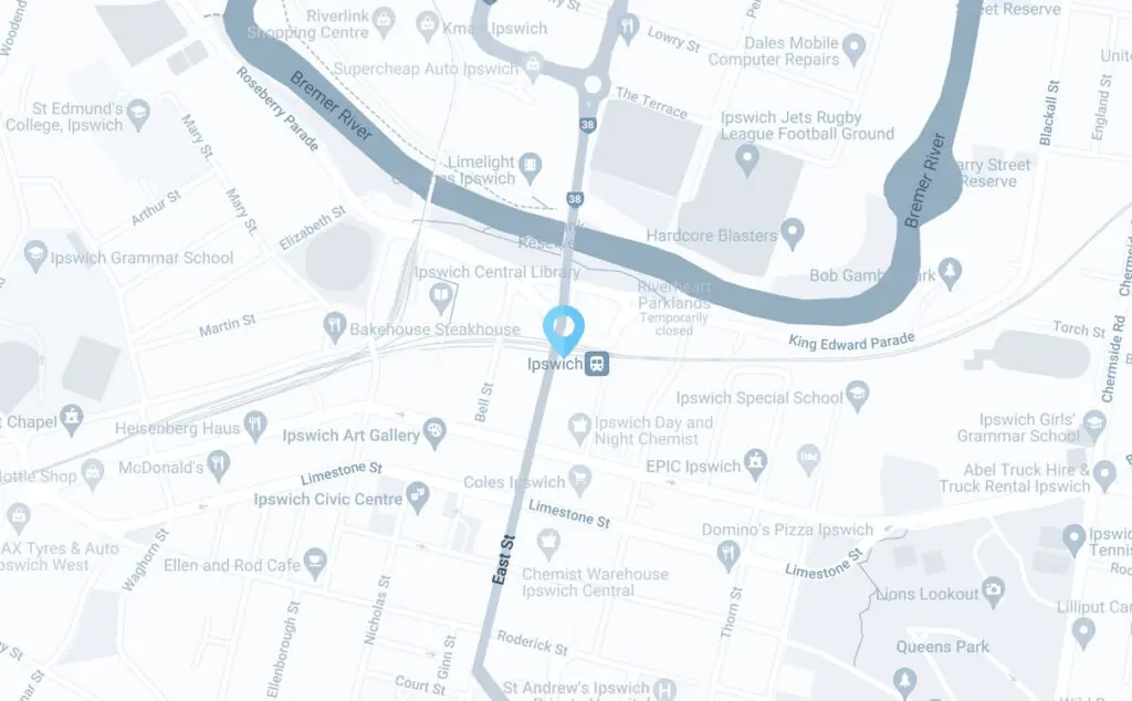 Ipswich map
